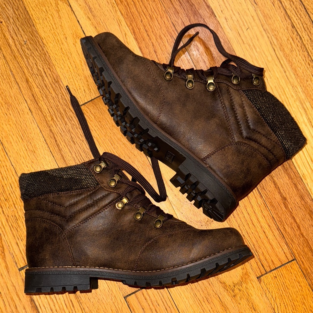 Women's Brown Lace-Up Ankle Boots